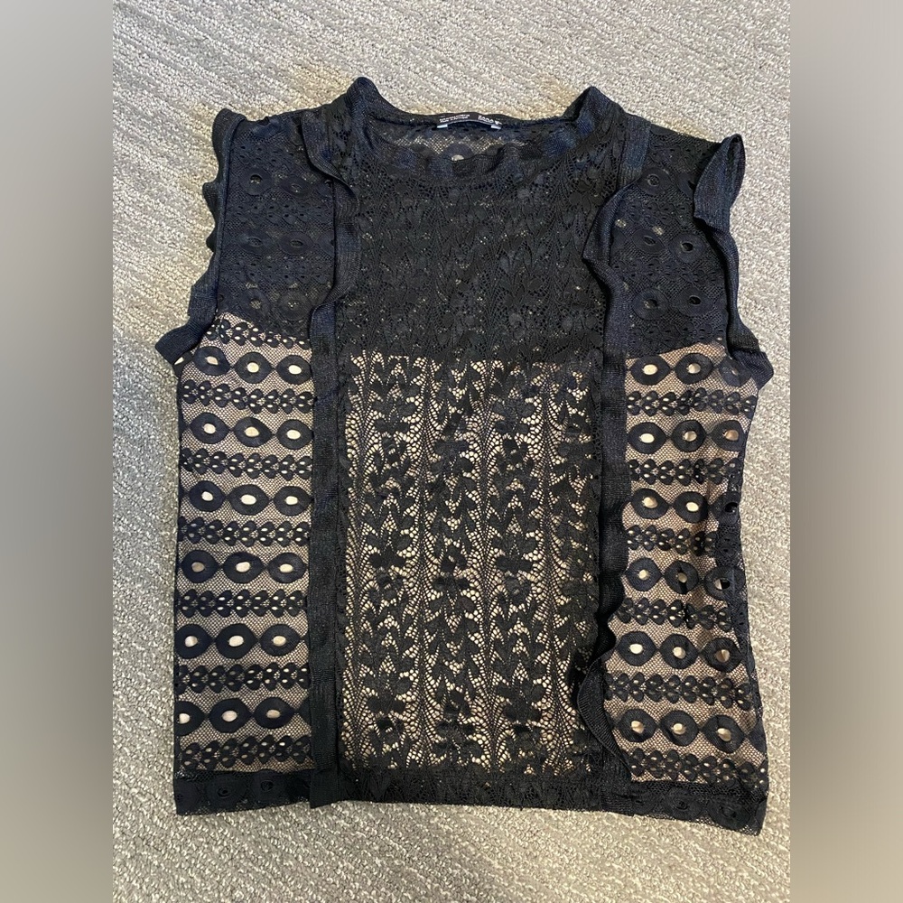 Zara Black Lace Top
